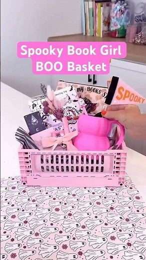 Spooky Pink Book Girl Gift Basket 🎃💖 | DIY Halloween + Christmas Bookish Gift Ideas