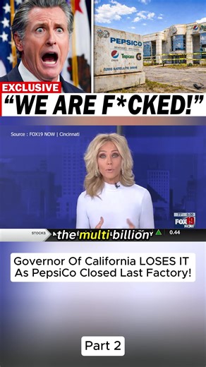 Governor Of California LOSES IT As PepsiCo Closed Last Factory! | California