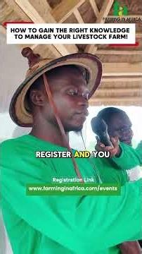 Come Learn and Train Your Farm Mangers in Livestock Farming! #semanhyiafarms