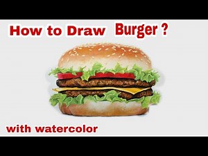 How to make a Burger Easy Recipe | 3D Realistic Painting Of Hamburger Timelapse | By Shristi Raj