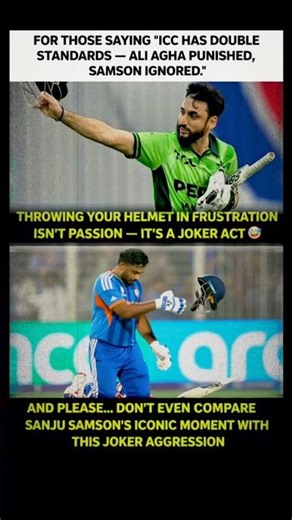 Sanju Samson vs Ali Agha: Passion or Arrogance? 🏏 #sanjusamson #cricket #shorts