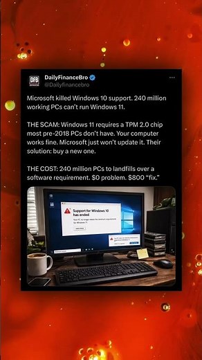 Microsoft killed Windows 10 support. 240 million working PCs can’t run Windows 11.