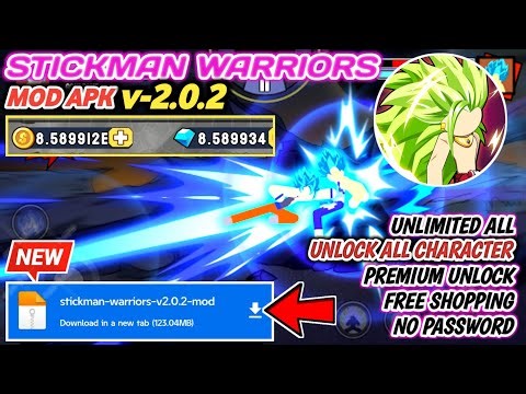 Stickman Warriors Mod Apk New Update 2025 | Unlocked All Heroes | Unlimited Gold & Gems