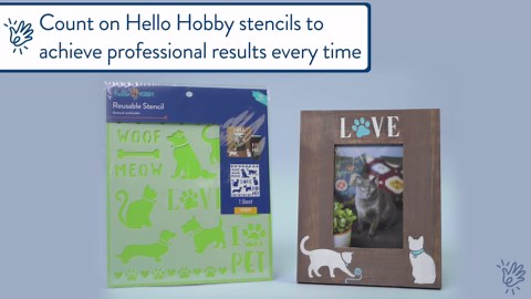 (2 pack) Hello Hobby Stencil Set, 8.5" x 9.5", 1 Piece, Love
