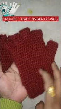 Crochet Half Finger Gloves // ‪@rscreation2213‬