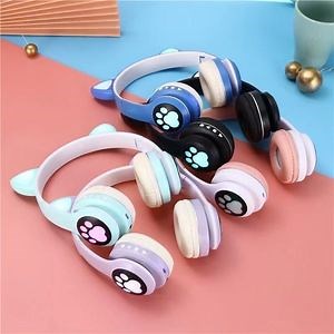 [Hot Item] Glow Cat Ear Wireless Headphones Stereo Sports Gaming Headphones
