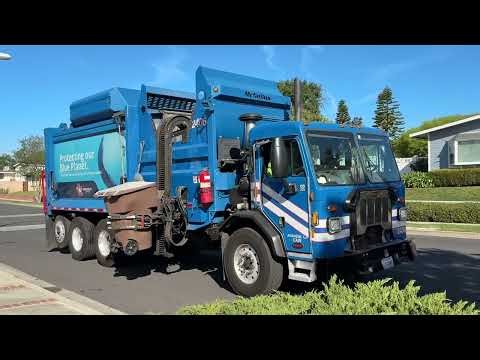 Republic Services Fast CNG Peterbilt 520 McNeilus ZR Garbage Truck on Delayed Saturday Organics