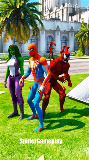 GTA V Girlfriend Saves Spider-Man From Carnage Ep-017 #shorts #gta5 #spiderman