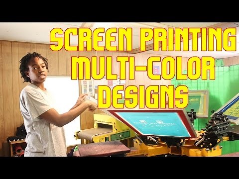 How to Screen Print T-shirts With Multi-Color Designs Set up and Register Screens TshirtChick