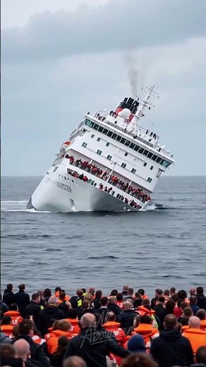 Cruise ship sinking caught on camera 😰🚢
