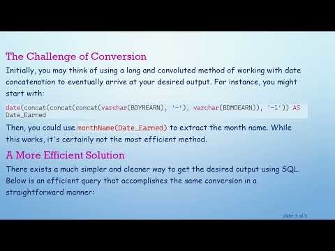 Effortlessly Convert Decimal Data Values to Month Year Text in SQL