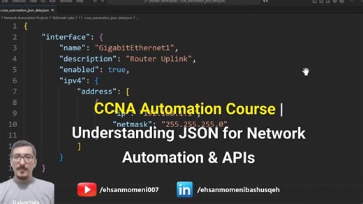 CCNA Automation: JSON Fundamentals for Network Engineers | Ehsan Momeni Bashusqeh posted on the topic | LinkedIn