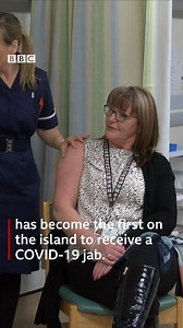 'I think everybody should be stepping up and getting the vaccine': the Isle of Man's first key worker to receive a dose of the Pfizer-BioNTech vaccine speaks as a mass rollout begins. | BBC Isle of Man