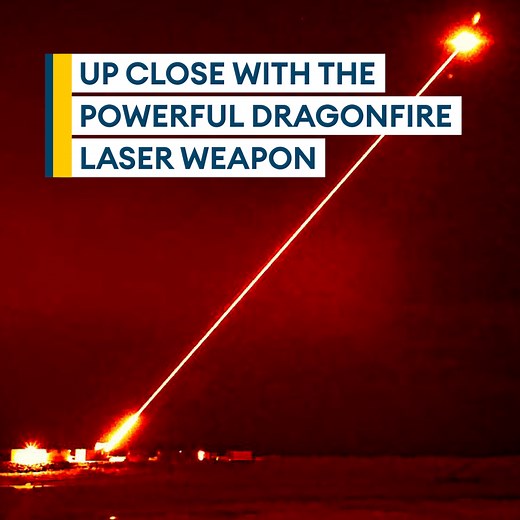 77K views · 719 reactions | Up close with DragonFire  Graeme McNaught from Leonardo gives Forces News a tour of the powerful new laser weapon system designed to take out drones. | Forces News | Facebook