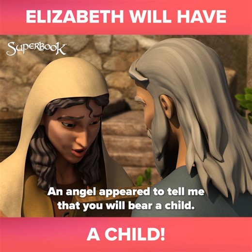 6.2K views · 1.5K reactions | Elizabeth and Zechariah received a special gift from God! ‍‍❤️ Share God's Word with your family and friends this Christmas.  Watch this: https://go.cbn.com/uHIg | Superbook | Facebook