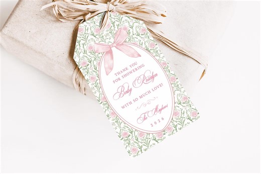 Roses in Bloom Gift Tags | Custom 2.25x4 Spring Floral Party Favor Tag Set - Etsy
