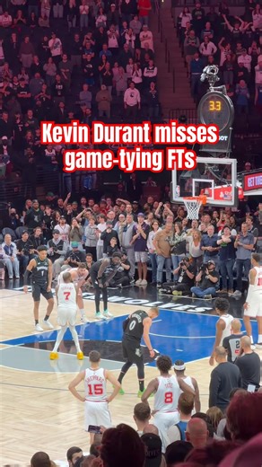 Kevin Durant misses game-tying FTs #nba #minnesota #basketball #timberwolves #rockets #kevindurant