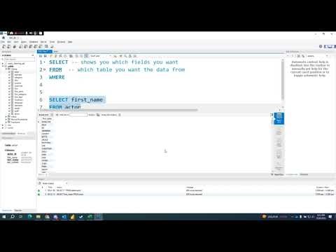 SQL: SELECT, FROM, WHERE