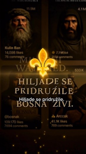 Ovo je moj Highlight-Reel. 20 sekundi onoga ko sam ja… i zašto ovo radim. Nema mitova. Nema izmišljanja. Samo Bosna, historija i istina. Ako si ovdje zbog pravde i ponosa — dobrodošao brate. 🇧🇦✊ PRATI ZA ISTINU. PRETPLATI SE ZA BOSNU. ⭐ #bosnia #bosna #bosnians #history #istorija #kulinban #tvrtko #zmajobosne #heritage #culture #identity #lilies #medieval #creator #highlightreel #fbcreator | Saba Mujakovic