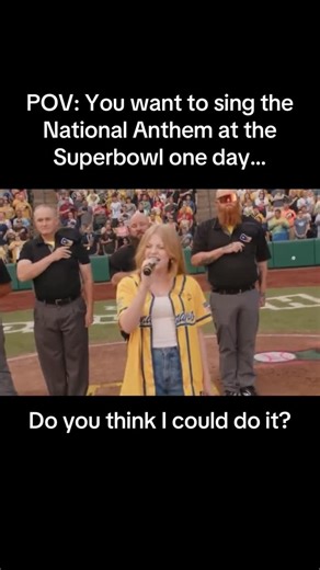 emaline 🎤 on Instagram: "Hey @nfl I would be happy with a Bengals game too 🧡 @bengals @joeyb_9 #singer #nationalanthem #viral #superbowl #bengals"