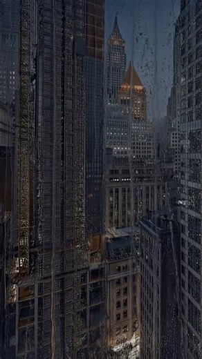 Rain Collecting on Bedroom Window | Night City Detail