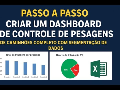 🔥 Dashboard de Controle de Pesagens no Excel – Completo, Automático e com Segmentação de Dados!