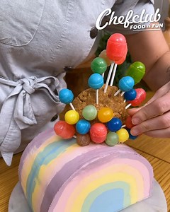 Rainbow Balloon Birthday Cake! Balloons of joy for a day of celebration 🎈🎂 | Chefclub Network