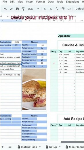 Plan Your Meals & Grocery List in One Place | Meal Planner Spreadsheet