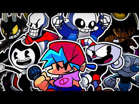 The Best FNF Mod of All Time! - Indie Cross FULL GAME - Cuphead, Undertale, & Bendy