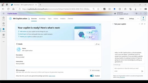 5.1 在Copilot中创建Action