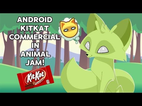 Android Kitkat commercial in Animal jam! ( lol ) 