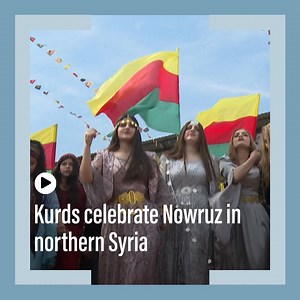 Syrian Kurds gather in celebration of Nowruz, which marks the start of a new year for many people around the world. news.ae/40pfFvj | The National