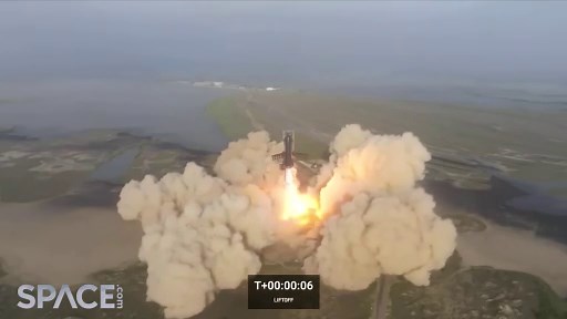 Amazing Slow-Motion View Of SpaceX Starship's LiftOff
