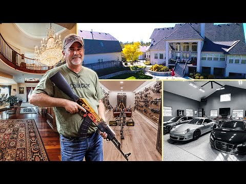 Tour The Collector's 14,000 sqft MEGA MANSION | Cars, Guns, Indoor Shooting Range 🤯
