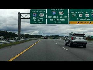 Interstate 85 - North Carolina (Exits 113 to 122) northbound