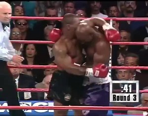 6.4M views · 33K reactions | Reports has it that Mike Tyson and Evander Holyfield are in talks for a trilogy soon. As we wait for confirmation of it, let us take you back to the last time they met. The famous 3rd rounds that many people saw Iron Mike bite Holyfield’s ear. Do you really want them square off again? #kboxtv #boxing #worldboxing #miketyson #evanderholyfield #tysonholyfield | KBOXtv | Facebook