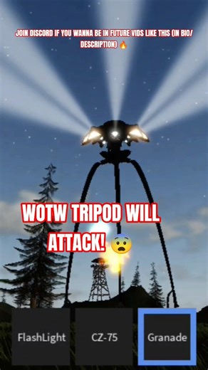 WOTW TRIPOD IS PLANNING AN ATTACK! 😨 (WOTW GAME) #WarOfTheWorlds #Tripods #wotw #robloxwotw #scifi