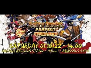 Samurai Shodown V Perfect arcade tournament on Arcade Belgium stand at GameForce 2022