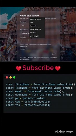 Register Form | Modern UI Design with Background Blur & Validation