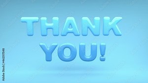Thank you motion graphic - 3D render animation