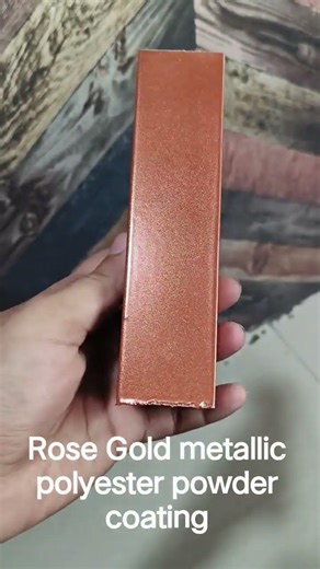 Rose Gold metallic polyester powder coating