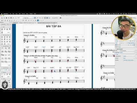 BÀI TẬP 8A: LIỆT KÊ CÁC HỢP ÂM 5 VÀ 7, BÀY 3 CÁCH DÙNG