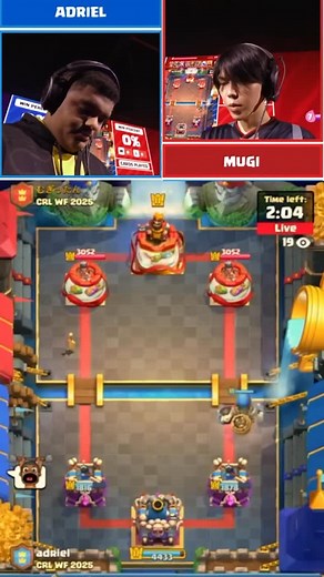 218K views · 425 reactions | MUGI vs ADRIEL - Game 1 - CRL 2025 #clashroyale #crl #mobilegaming #streamer #clashroyalesupercell #clashroyalememes #clashroyalefans | JuicyJ Clash Royale | Facebook