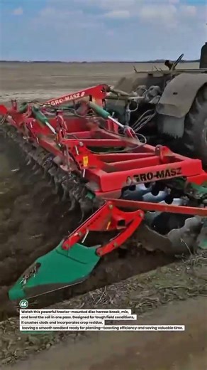 🚜 Heavy Disc Harrow Soil Pulverizer | Fast Field Prep Power #TractorLife #Farming #AgriTech