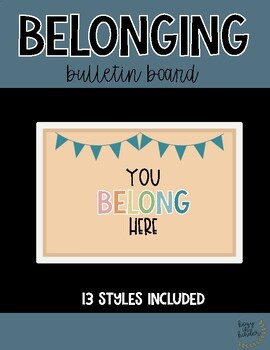 Mix & Match! • You Belong Here Bulletin Board Letters • Retro Rainbow Theme