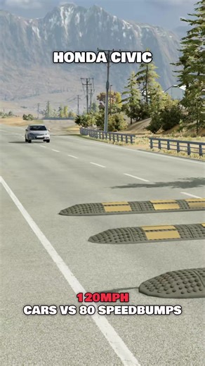 Cars vs. 80 Speed Bumps in BeamNG.drive Challenge