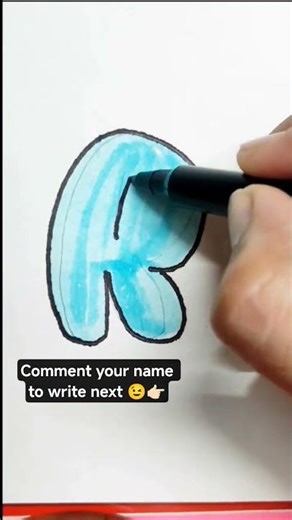 how to write letter "R" in bubble letters✨#shorts#beginnerfriendly#domsbrushpen#beginnerscalligraphy