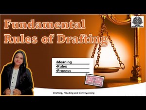 Fundamental Rules of Drafting