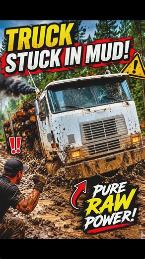 Heavy Logging Truck cabover 9700 vs Deep Mud Challenge! #heavyequipment #automobile #otomotif