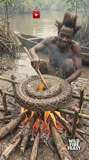 This Giant Python Coil Feast Looks Wild 🔥